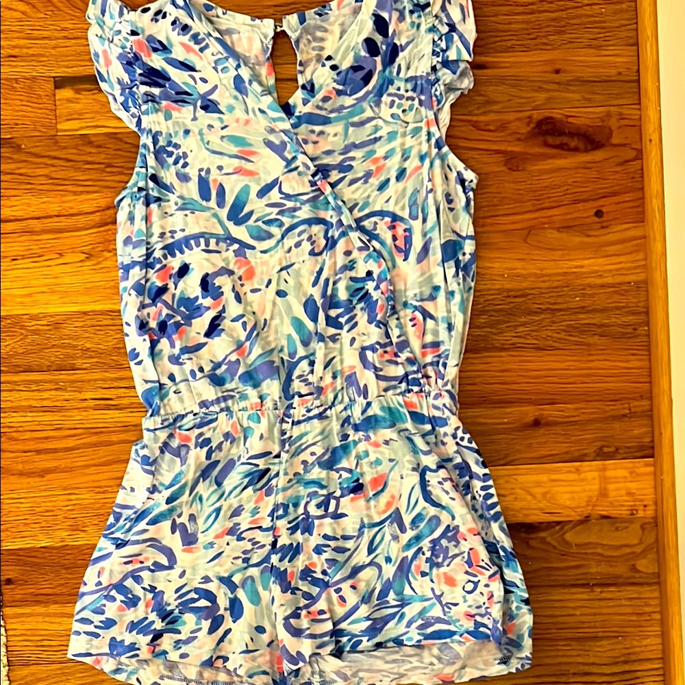 Floral Blue and White Women's Top